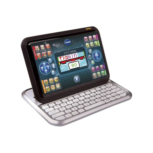 Kindercomputer VTECH "School & Go, 2 in 1 Tablet", blau (blau, schwarz), Kindercomputer, KinderB:26cm H:4cm T:18cm, Kindercomputer, B:26cm H:4cm T:18cm