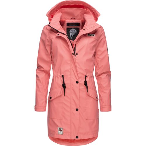 Funktionsmantel NAVAHOO "Regenjacke Deike", Damen, Gr. S, rosa (rose coral), Obermaterial: 50% Polyurethan PU. 50% Polyester PES. Obermaterial: Futter: 100% Polyester PES., Mäntel Funktionsmantel