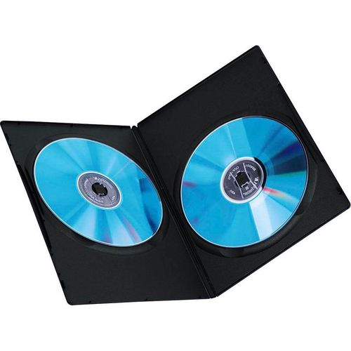 HAMA DVD-Hülle "DVD-Doppel-Leerhülle Slim, 25er-Pack, Schwarz, DVD Hülle", schwarz-weiß (schwarz), B:17cm H:14cm T:20cm, Hüllen, DVD-Hülle