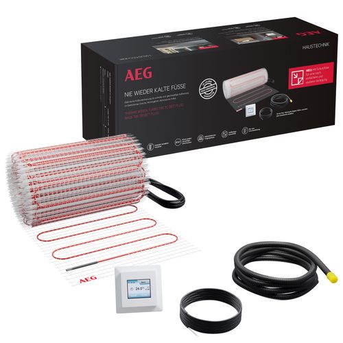 AEG HAUSTECHNIK Fußbodenheizung "Turbo Thermo Boden »TBS TC 200/5 Set Plus«", weiß, B/L: 30cm x 1.660cm, Heizmatten, Elektrische Fußbodenheizung, Komplettset 5 m², 200 W/m², Fußbodenheizung