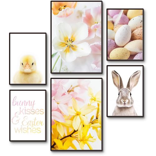 Poster ARTLAND "Ostergrüße", farbe bild(er): gelb, B:29,7cm H:42cm, Bilder, Poster, OHNE RAHMEN, in 2 versch. Größen