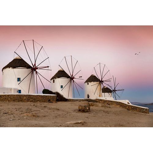 Fototapete PAPERMOON "Windmühlen", bunt, B:4m L:2,6m, Vlies, Tapeten