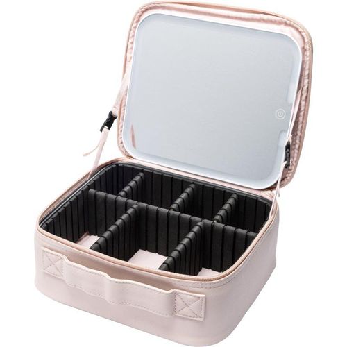 Notino Beauty Box With LED Mirror makeup case with an LED mirror Pink 1 pc
