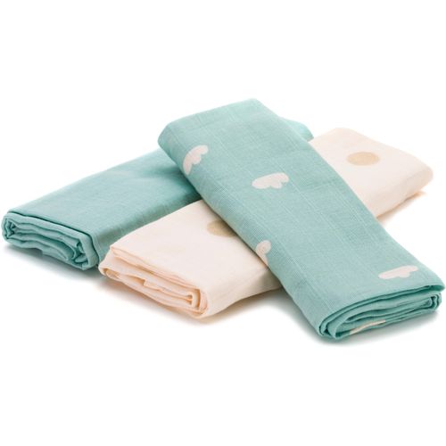 Stoffwindeln FILLIKID "Mullwindeln, Punkte", Baby, Gr. 3 Stk., grün, Windeln