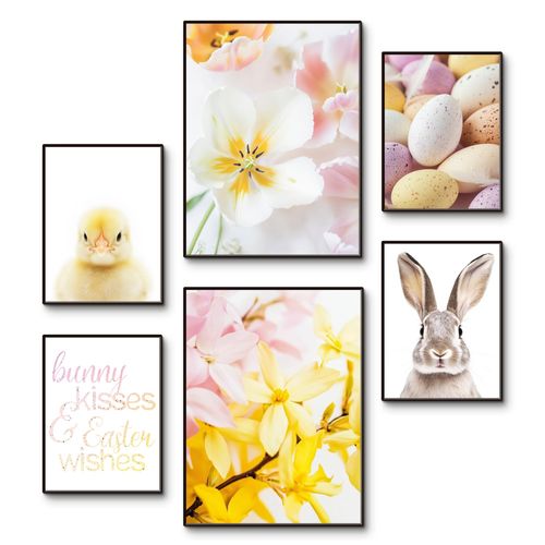 Poster ARTLAND "Ostergrüße", farbe bild(er): gelb, B:45cm H:60cm, Bilder, Poster, OHNE RAHMEN, in 2 versch. Größen