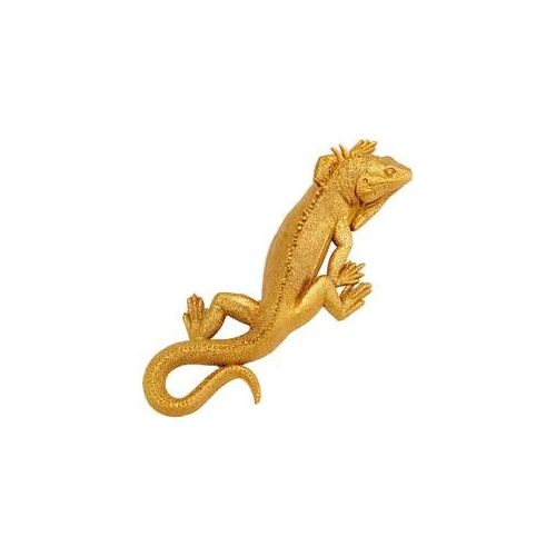 Wanddekoobjekt KARE DESIGN "Wandobjekt Lizard 31x11cm", gold (goldfarben), B:11cm H:30cm T:6cm, Polyresin, Wanddekoobjekte