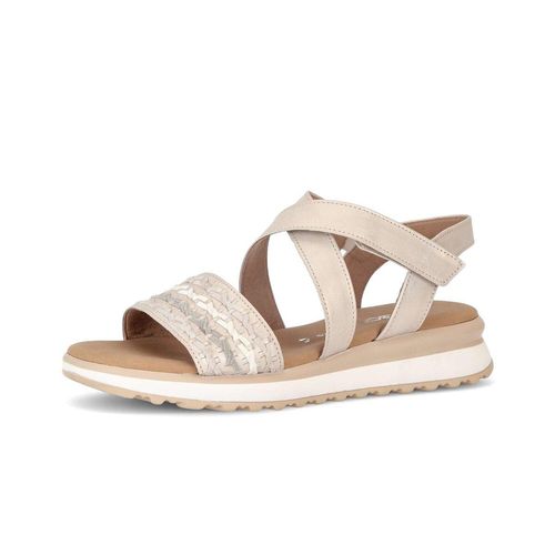 Riemchensandale GABOR "Riemchensandale", Damen, Gr. 38, beige, Schuhe Riemchensandale