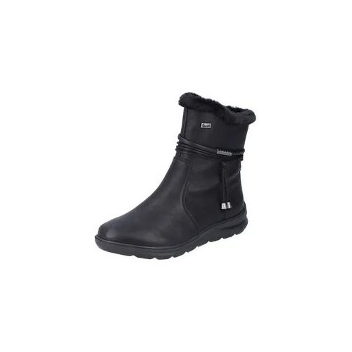 Winterboots RIEKER, Damen, Gr. 41, schwarz, Lederimitat, Textil, Schuhe Winterboots, mit wasserabweisender riekerTEX-Membran