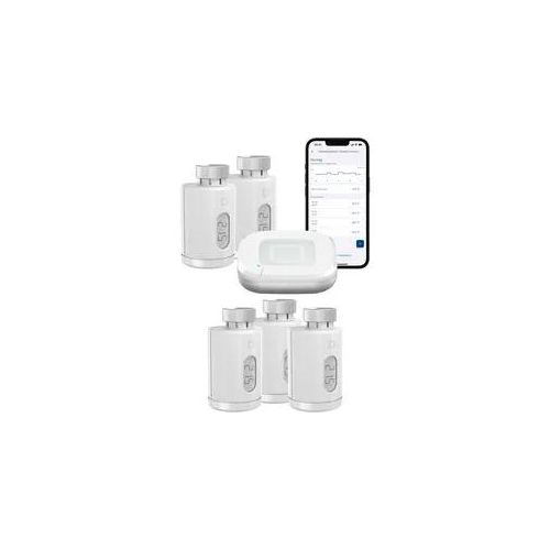 HOMEMATIC IP Heizkörperthermostat "Starter Set Heizen pure für 5 Heizkörper", weiß, B:31cm H:12cm T:37cm, Heizkörperthermostate