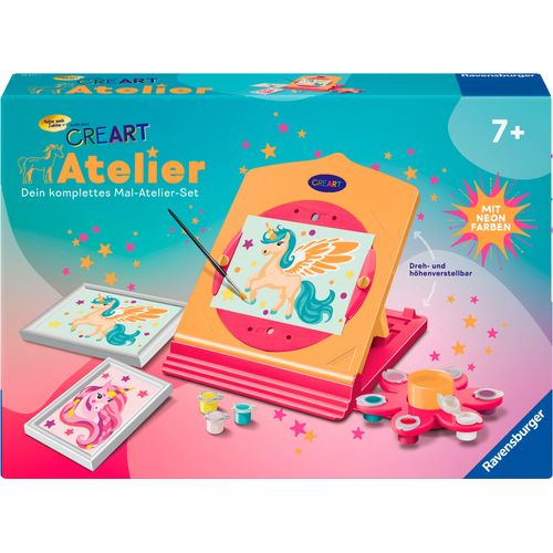 Malen nach Zahlen RAVENSBURGER "CreArt, Malen nach Zahlen - Neon Atelier Einhorn", bunt, Malvorlagen, Kinder, Pappe, Malen nach Zahlen, Made in Europe