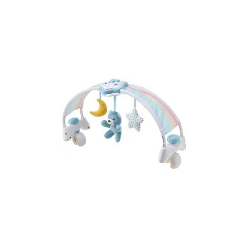 Spielbogen CHICCO "Regenbogen-Spielbogen für Kinderbett 2 In 1", blau, Spielbögen, Baby, Polyester, mit Licht und Melodien, Blau