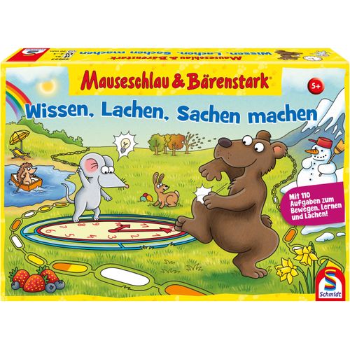 Spiel SCHMIDT SPIELE "Mauseschlau & Bärenstark, Wissen, Lachen, Sachen Machen", bunt, Spiele, Kinder, Spiel, Made in Europe