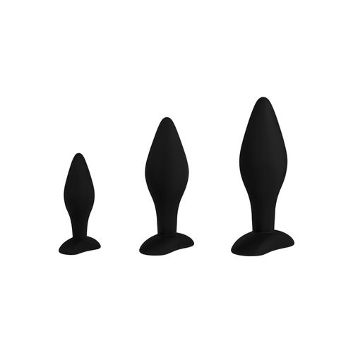 Analplugs aus Silikon, 3 Teile, 9,5 14,5 cm