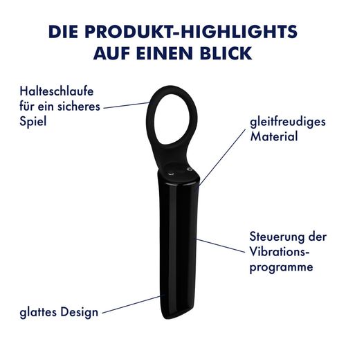 Erotisches Bullet mit Halteschlaufe, 9,2 cm