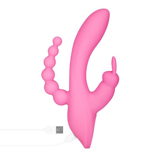 3 in 1 Rabbitvibrator, 21,5 cm