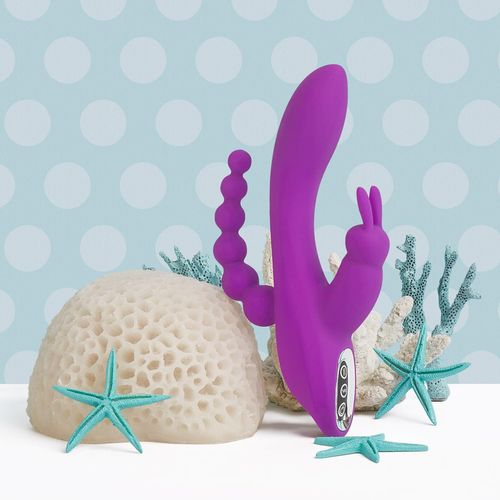 3 in 1 Rabbitvibrator, 21,5 cm