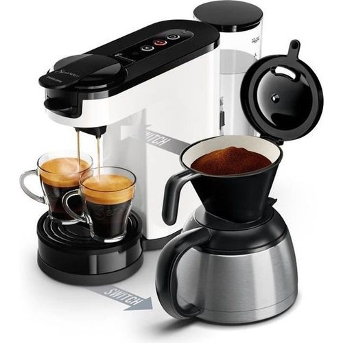Senseo 2-in-1 Kaffeemaschine mit Filter und Kapseln, Thermoskanne, Crema Plus