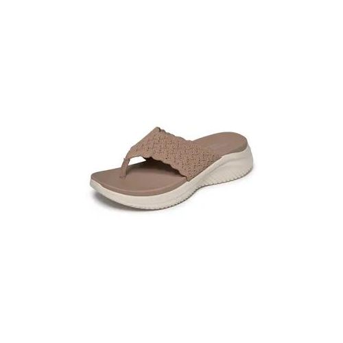 Zehentrenner SKECHERS "ULTRA FLEX 3.0 SANDAL-RHYTHM WAVES", Damen, Gr. 41, braun, Textil, Schuhe Zehentrenner, Sommerschuh, Strandschuh, Urlaubsschuh mit Yoga Foam