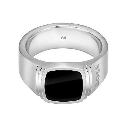 Herrenring aus Stahl mit Onyx Odell 1580652 - Kreislauf: 66 mm