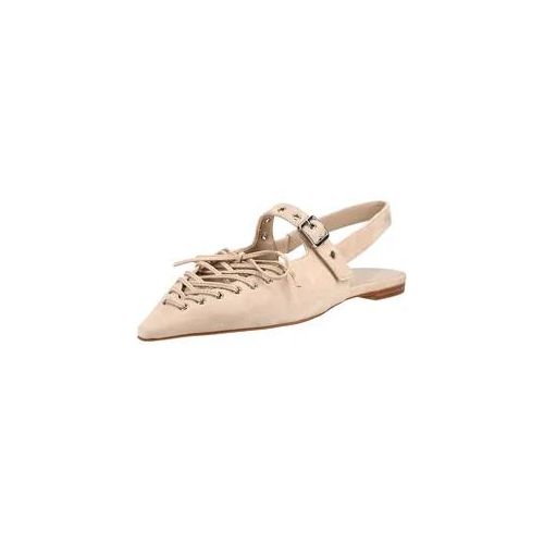 Ballerina JEFFREY CAMPBELL "Jeffrey Campbell Ballerinas Leder", Damen, Gr. 39, beige, Leder, Schuhe Ballerina