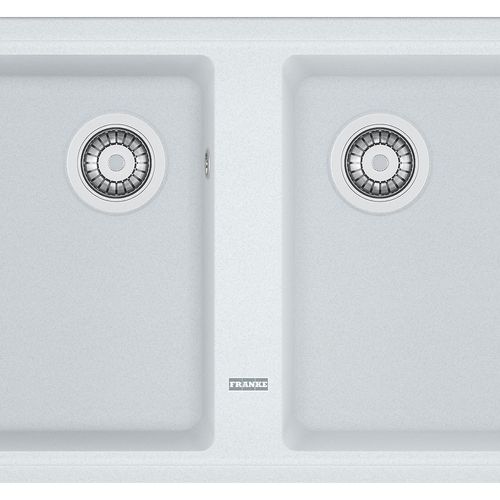 Franke BSG 620, Rechteckig, Fragranit, Weiß, 2 Becken, Rechteckig, 420 x 337 mm