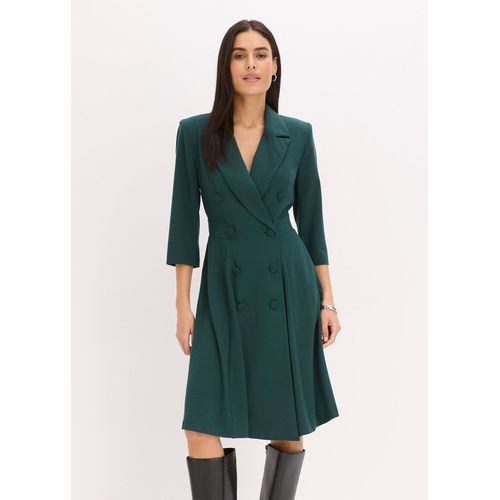 bonprix Blazerkleid mit ausgestelltem Rockteil, grün, Gr.46, Elegantes Blazerkleid mit ausgestelltem Rockteil