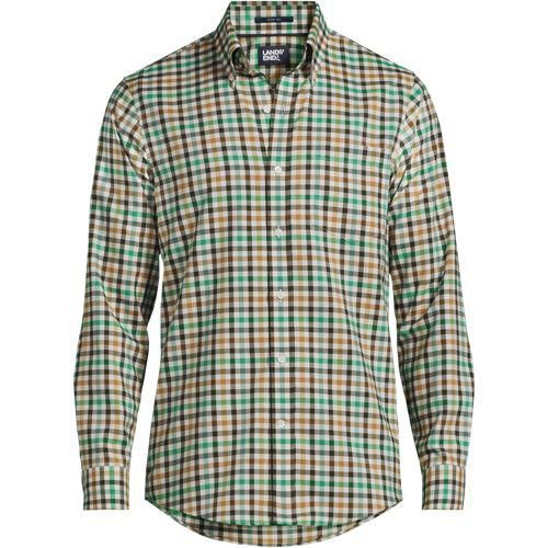 CLASSIC FIT. Bügelfreies Twillhemd, Herren,  Grün, Baumwolle, by Lands' End