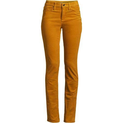 Straight Fit Cordhose Mid Waist, Damen,  Braun, Baumwoll-Mischung, by Lands' End