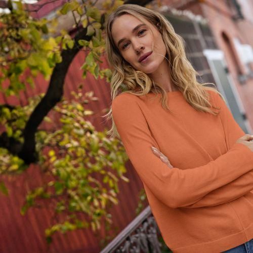 Merino-Pullover, Damen,  Braun, Wolle, by Lands' End