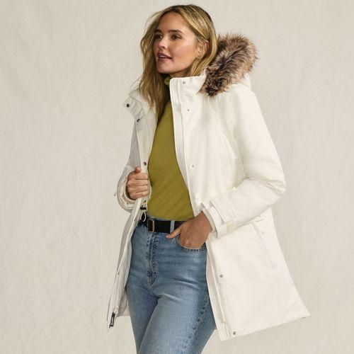 Expeditions-Daunenparka, Damen,  Weiß, Polyester, by Lands' End