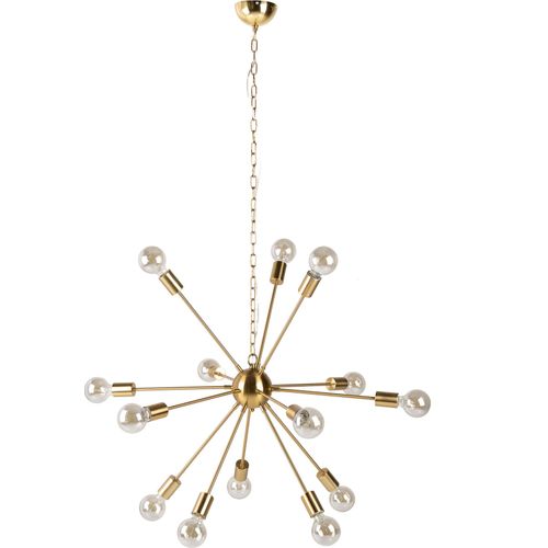 Elegante Hängelampe SPUTNIK 87cm gold mit 14 Leuchtarmen