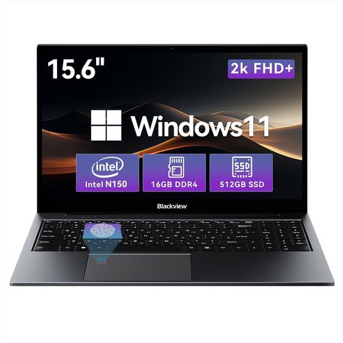 Blackview Laptop 15.6" FHD Display Acebook8, 12th Gen Intel Core N150 4x3.6Ghz, 16GB DDR4+512GB SSD, Windows 11 Notebook, Fingerprint/Face Unlock