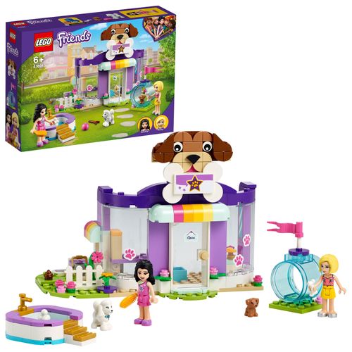 LEGO 41691 Friends Hundetagespflege Spielset, Emmas Hundepflege und Welpen-Spielplatz