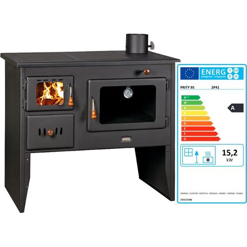 Küchenofen Holzherd Beine Ofen Vielstoff Gusseisen Top Prity 2P41 BImSchII 15.2kw