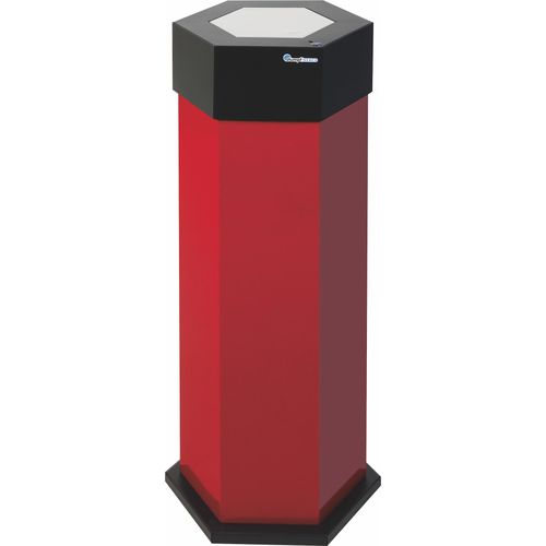 Abfallsammler mit offener Einwurfsöffnung | 45 Liter, HxBxT 83x32,5x37,5cm | Rubinrot