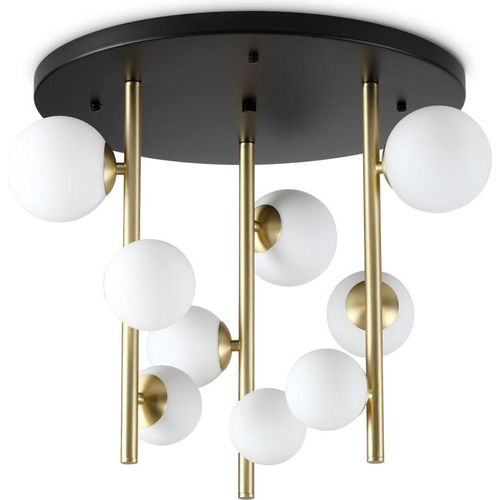 Moderne Deckenleuchte Perlage Metall Schwarz 9 Lichter G9 15W 3000K Ip20