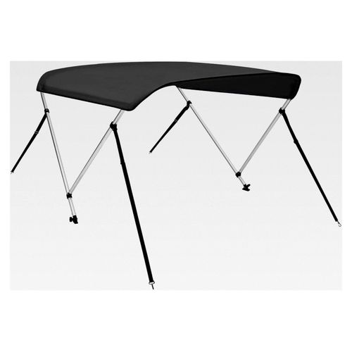 UV- und wasserfester Bimini-Top für Bootsfahrten - Anthrazit, 180x130x110 cm, 2-Bogen-Rahmen für den Außenbereich