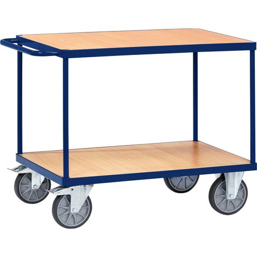 TECWERK Tischwagen 2 Ladeflächen L850xB500mm saphirblau Trgf.500kg TECWERK