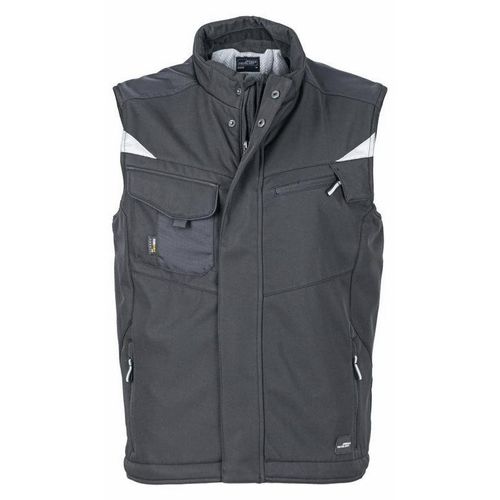 James and Nicholson - "Craftsmen" Weste Softshell für Herren/Damen Uni LT5635 (5XL) (Schwarz)
