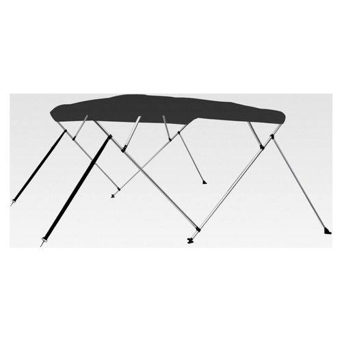 UV- und wasserbeständiges Bimini-Top für Bootsfahrten - Anthrazit, 243 x 180 x 137 cm, 4-Bogen-Rahmen für den Außenbereich