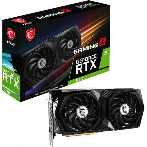MSI GAMING GeForce RTX™ 3050 X 8G, GeForce RTX 3050, 8 GB, GDDR6, 128 Bit, 7680 x 4320 Pixel, PCI Express x8 4.0