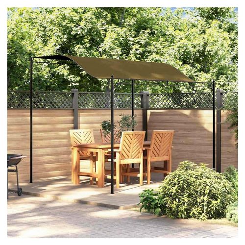 Pavillon 3x2,4 m Taupe 180 g/m², Terrassenüberdachung für Garten und Terrasse