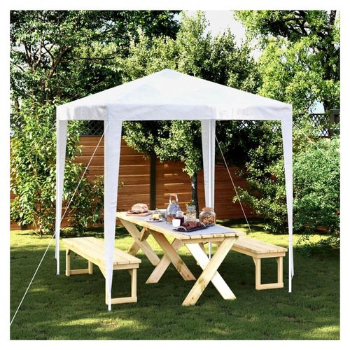 Partyzelt 2 x 2 m Weiß, Campingzelte für Garten und Veranstaltungen