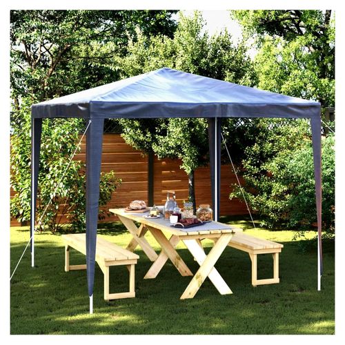 UV- und wasserbeständiges Partyzelt 2,5x2,5x2,4m blau - für Familienfeiern und Freiluftveranstaltungen