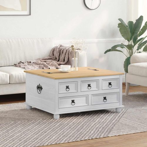 Aufbewahrungsbox - VIDAXL - Weiß 90 x 78 x 45 cm Massives Kiefernholz