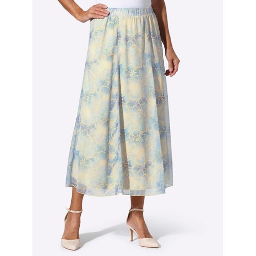 Webrock LADY, Damen, Gr. 40, eisblau, vanille, bedruckt, 100% Polyester, lang, Röcke Webrock