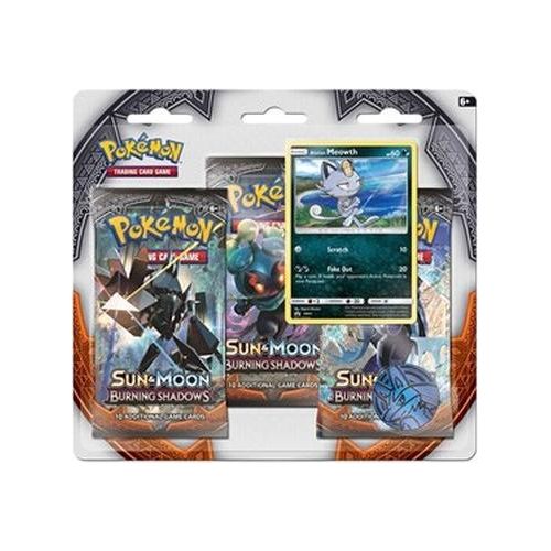 Pokemon Burning Shadows: Alolan Meowth 3-Pack Blister