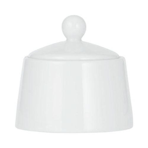 Zuckerdose, mit Deckel, Porzellan, weiß