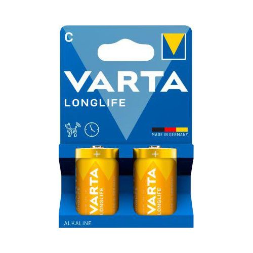 Batterie Baby C VARTA Longlife, hohe Lebens- & Lagerdauer, 1,5 V, 2 Stück