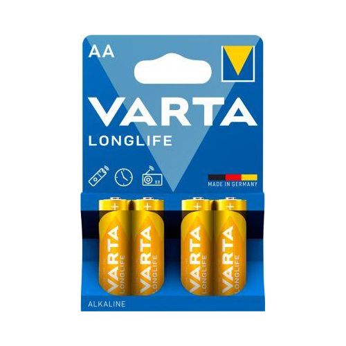Batterie AA/Mignon VARTA Longlife, hohe Lebens- & Lagerdauer, 1,5 V, 4 Stück